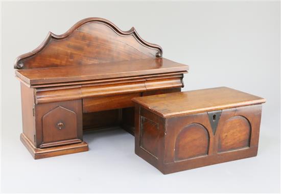 A Victorian mahogany miniature sideboard, 9.5in.